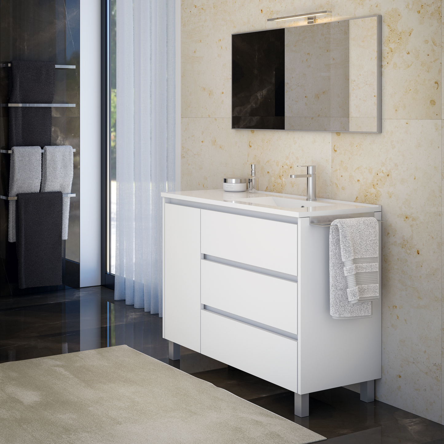 Movel wc com lavatorio descentrado