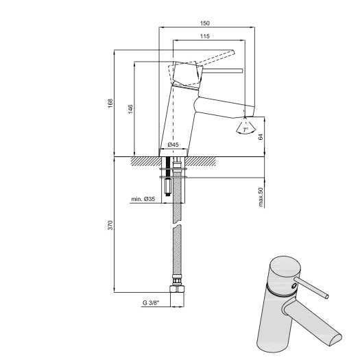 Mitigeur de lavabo - SANITANA Unic